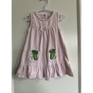Gymboree 12-18 Months Pretty Pea Pink Knit Dress Pod Baby Vintage